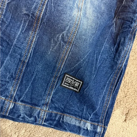 Versace Indigo Jeans Couture strapless mini dress-Authentic